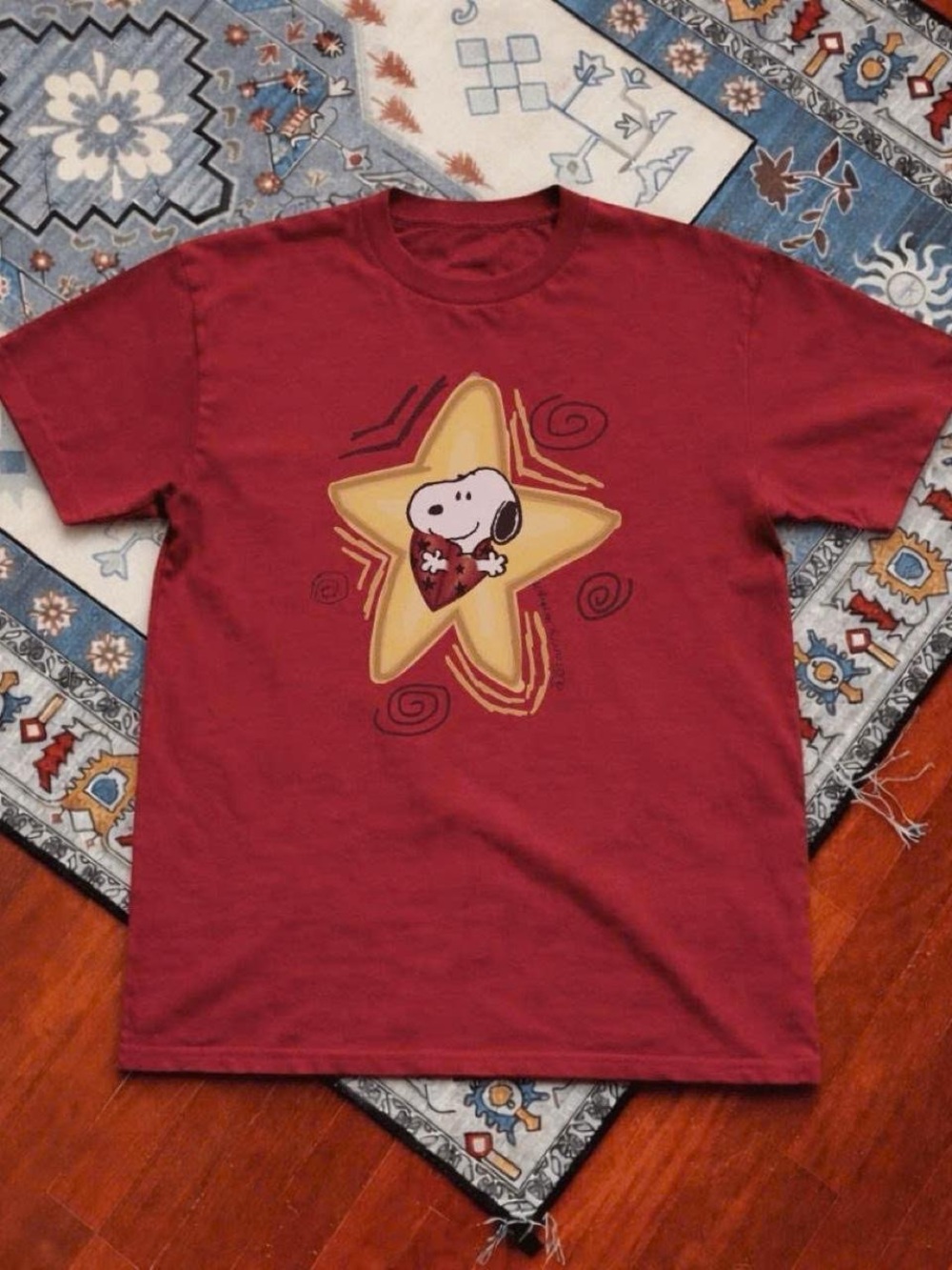 Gildan Red Snoopy Star Graphic Tee